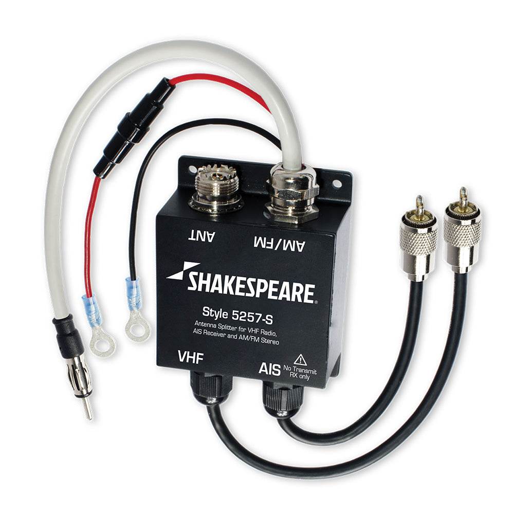 Suncoast Marine and Auto offers Shakespeare 5257-S Antenna Splitter f/VHF Radio, AIS Receiver AM/FM Stereo [5257-S]