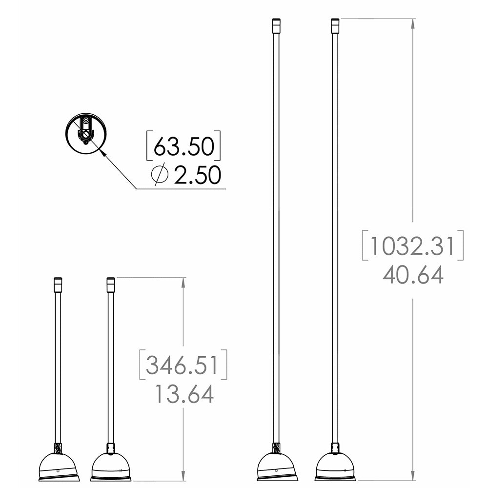 Suncoast Marine and Auto offers Lumitec Contour Anchor Light - 39" - Black Shaft White Base [101584]