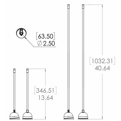 Suncoast Marine and Auto offers Lumitec Contour Anchor Light - 39" - Black Shaft White Base [101584]