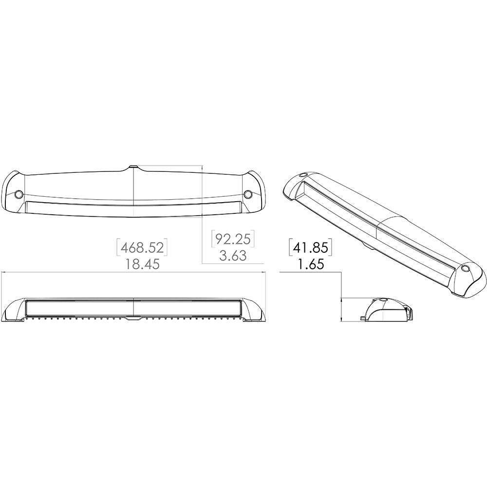 Suncoast Marine and Auto offers Lumitec Razor 18" Light Bar -Flood - White [101586]