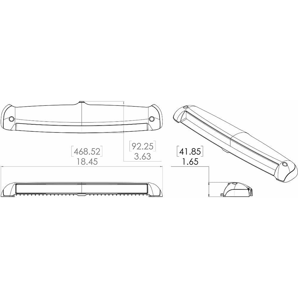 Suncoast Marine and Auto offers Lumitec Razor Light Bar - Spot - Flush Mount - White [101587]