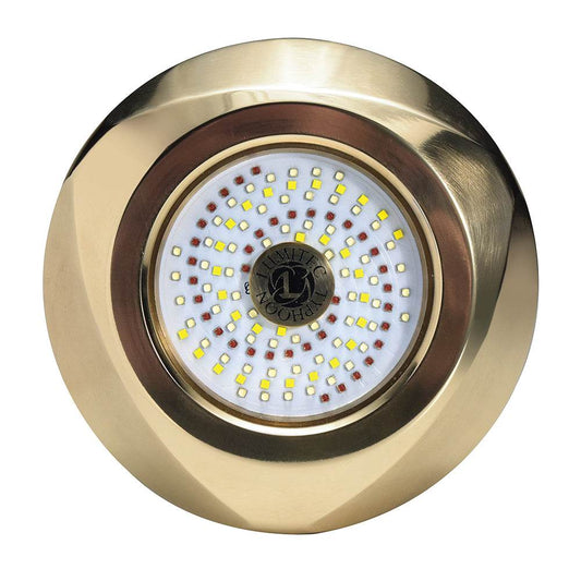 Suncoast Marine and Auto offers Lumitec SeaBlaze Typhoon Underwater Bronze Thru-Hull LED Light - White/Blue [101448]