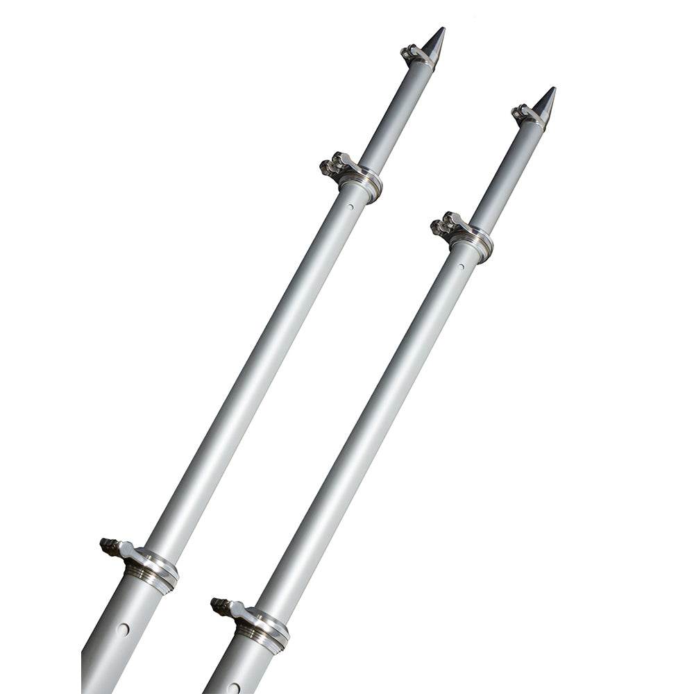 Suncoast Marine and Auto offers TACO 18 Deluxe Outrigger Poles w/Rollers - Silver/Silver [OT-0318HD-VEL]