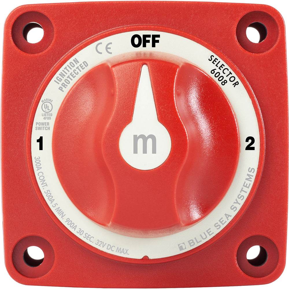 Suncoast Marine and Auto offers Blue Sea 6008 M-Series Battery Switch 3 Position - Red [6008]