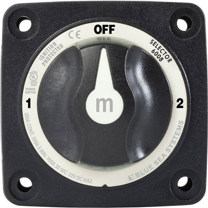 Suncoast Marine and Auto offers Blue Sea 6008200 m-Series Selector 3 Position Battery Switch - Black [6008200]