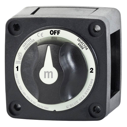 Suncoast Marine and Auto offers Blue Sea 6008200 m-Series Selector 3 Position Battery Switch - Black [6008200]