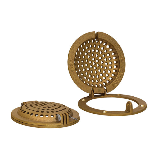 Suncoast Marine and Auto offers GROCO Bronze Round Hull Strainer w/Access Door f/Up To 1" Thru-Hull [RSC-1000]