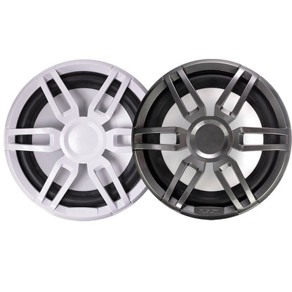 Suncoast Marine and Auto offers Fusion XS-SL10SPGW XS Series 10" 600 Watt Sports Marine Subwoofer - Sports White Grey Grill Options [010-02198-20]