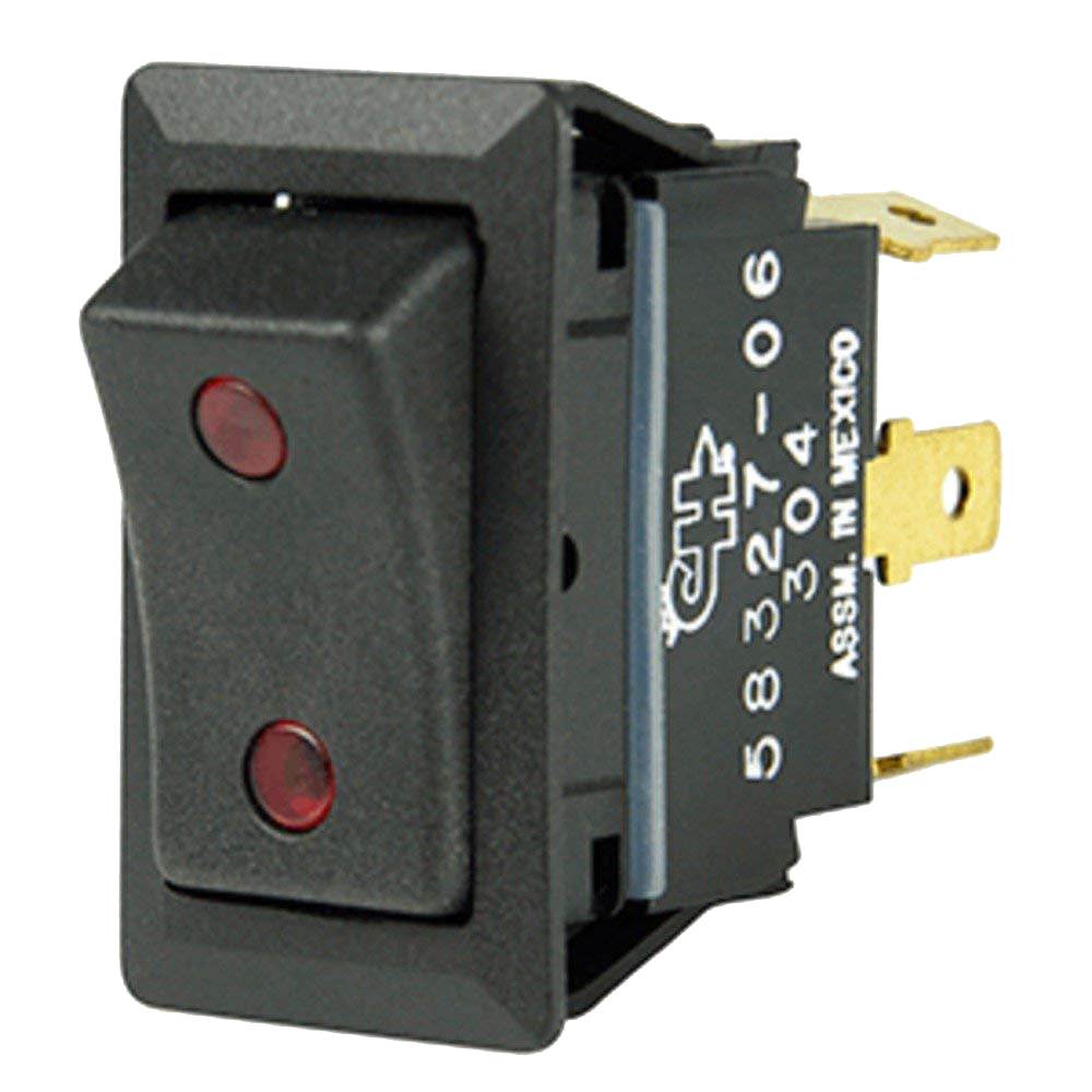 Suncoast Marine and Auto offers Cole Hersee Sealed Rocker Switch w/Small Round Pilot Lights SPDT On-Off-On 4 Blade [58327-06-BP]