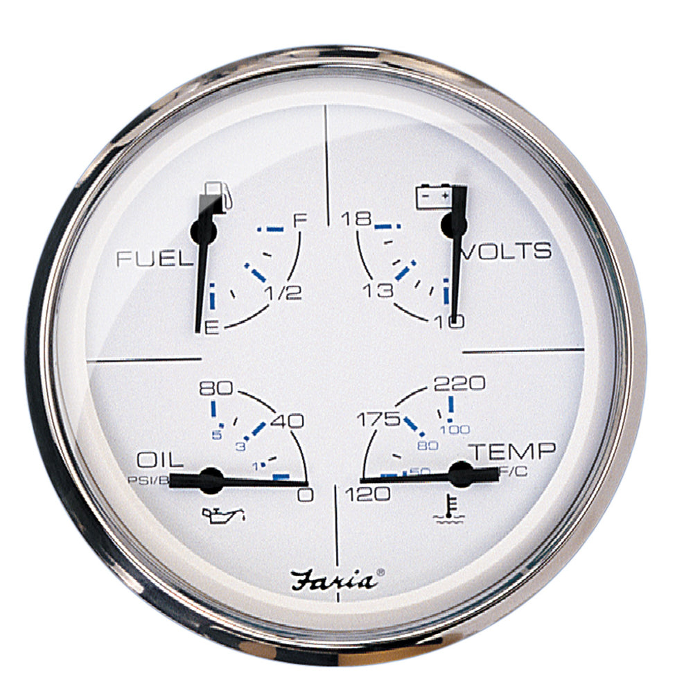 Suncoast Marine and Auto offers Faria Chesapeake White SS 5" Multifunction Gauge [33864]