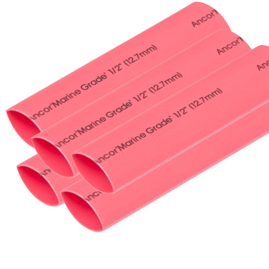 Suncoast Marine and Auto offers Ancor Heat Shrink Tubing 1/2" x 6" - Red - 5 Pieces [305606]