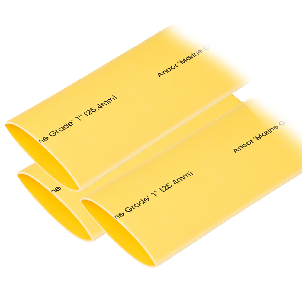 Suncoast Marine and Auto offers Ancor Heat Shrink Tubing 1" x 12" - Yellow - 3 Pieces [307924]