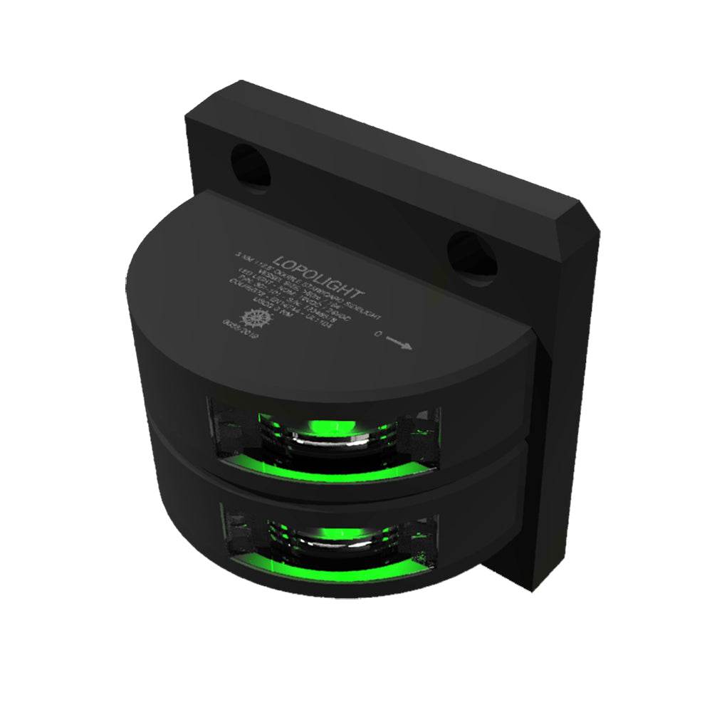 Suncoast Marine and Auto offers Lopolight Series301-101 - Double Stacked Starboard Sidelight - 3NM - Vertical Mount - Green - Black Housing [301-101ST-B]