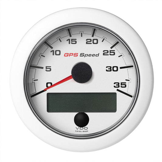 Suncoast Marine and Auto offers Veratron 3-3/8" (85mm) OceanLink GPS Speedometer (0-35 KN/MPH/KMH) - White Dial Bezel [A2C1352080001]