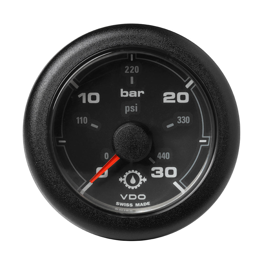 Suncoast Marine and Auto offers Veratron 52MM (2-1/16") OceanLink Transmission Oil Pressure Gauge - 30 Bar/440 PSI - Black Dial Bezel [A2C1066040001]