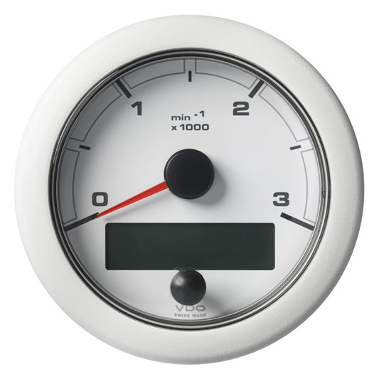 Suncoast Marine and Auto offers Veratron 3-3/8" (85MM) OceanLink NMEA 2000 Tachometer - 3000 RPM - White Dial Bezel [A2C1065670001]