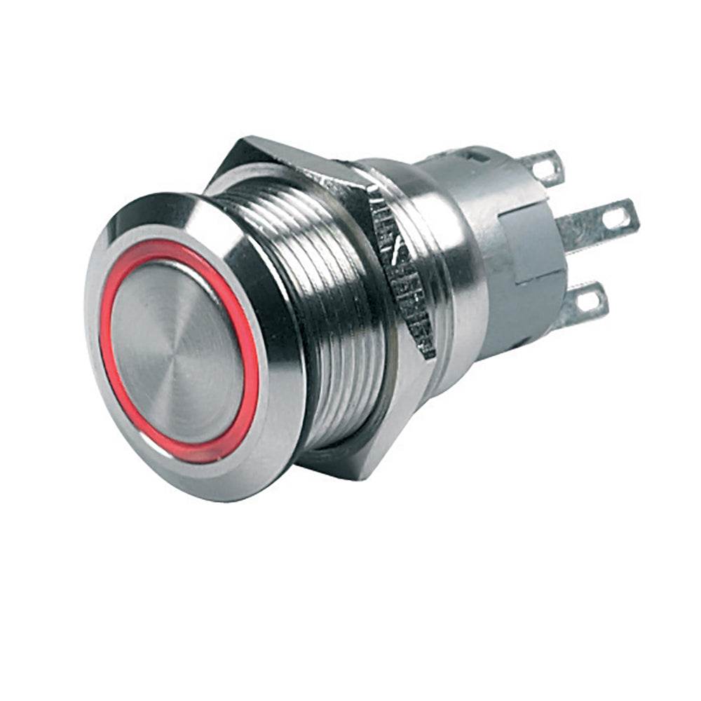 Suncoast Marine and Auto offers BEP Push-Button Switch 12V Momentary On/Off - Red LED [80-511-0002-00]