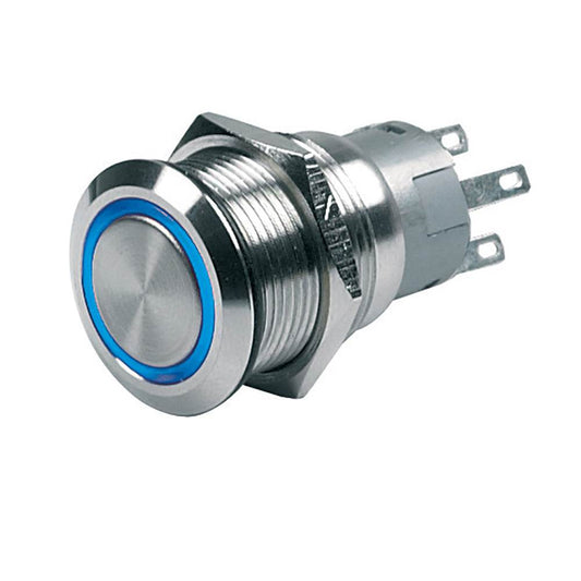 Suncoast Marine and Auto offers BEP Push-Button Switch 12V Momentary On/Off - Blue LED [80-511-0004-00]