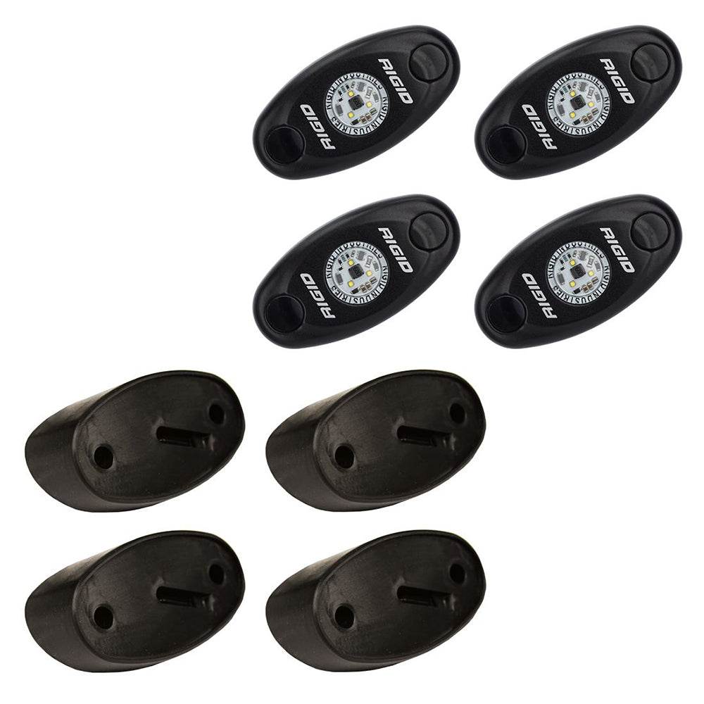 Suncoast Marine and Auto offers RIGID Industries A-Series Rock Light Kit - 4 Amber Lights - Black [400243]