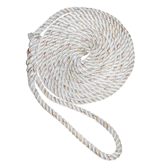 Suncoast Marine and Auto offers New England Ropes 3/8" Premium 3-Strand Dock Line - White w/Tracer - 15 [C6050-12-00015]