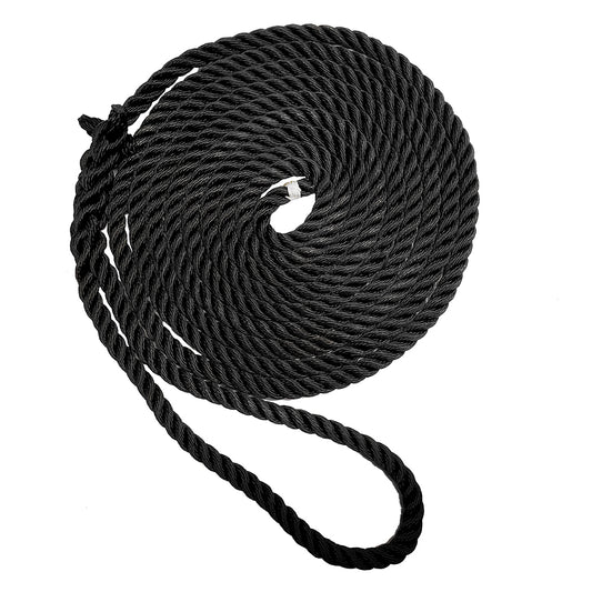 Suncoast Marine and Auto offers New England Ropes 1/2" Premium 3-Strand Dock Line - Black - 25 [C6054-16-00025]