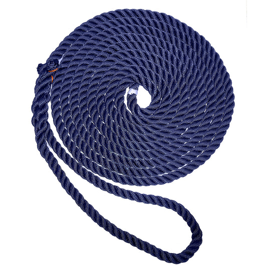 Suncoast Marine and Auto offers New England Ropes 3/8" Premium 3-Strand Dock Line - Navy Blue - 25 [C6053-12-00025]