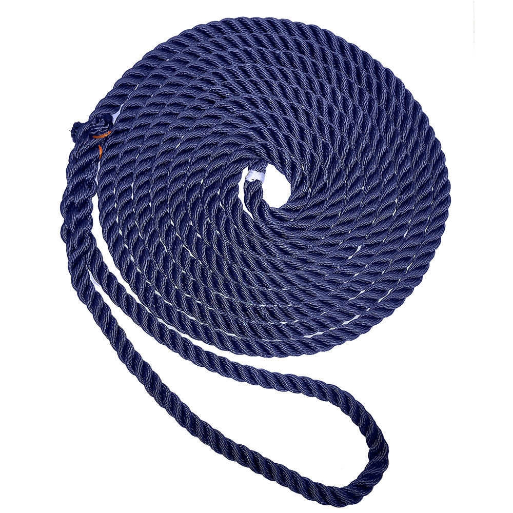 Suncoast Marine and Auto offers New England Ropes 1/2" Premium 3-Strand Dock Line - Navy Blue - 35 [C6053-16-00035]