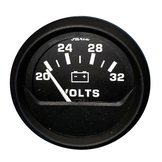 Suncoast Marine and Auto offers Faria Euro Black 2" Voltmeter (20-32 V) [12860]