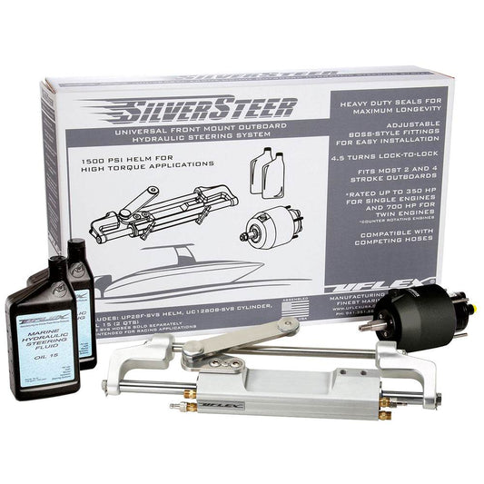 Suncoast Marine and Auto offers Uflex SilverSteer Front Mount Outboard Hydraulic Steering System w/ UC130-SVS-1 Cylinder [SILVERSTEERXP1]