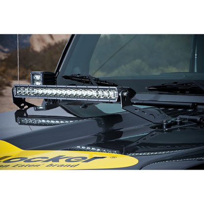 Suncoast Marine and Auto offers RIGID Industries 2007-2017 Jeep JK 20" Light Hood Mount [40333]