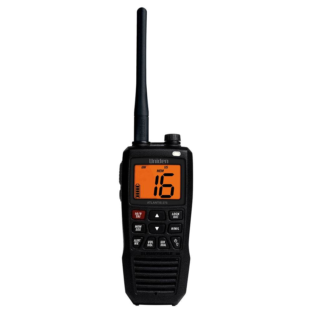 Suncoast Marine and Auto offers Uniden Atlantis 275 Floating Handheld VHF Marine Radio [ATLANTIS 275]