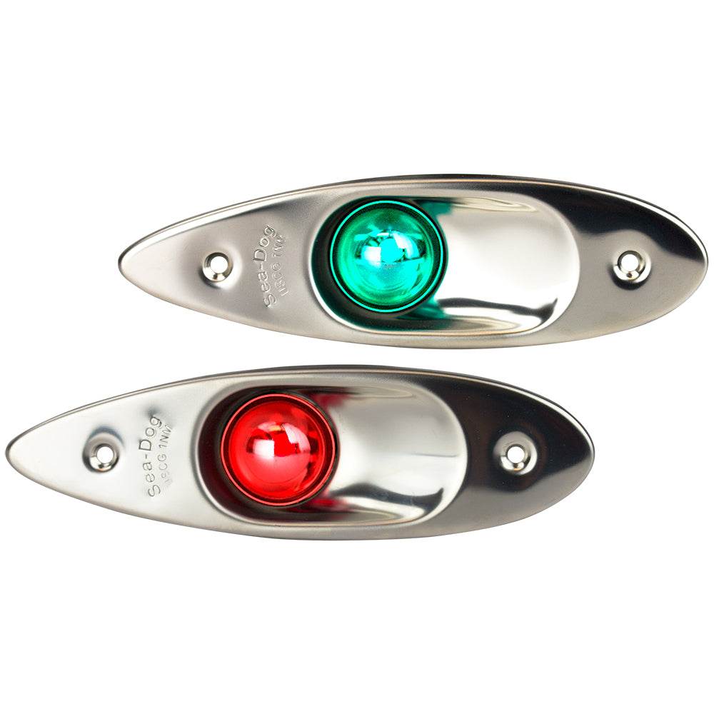 Suncoast Marine and Auto offers Sea-Dog Stainless Steel Flush Mount LED Side Lights [400080-1]