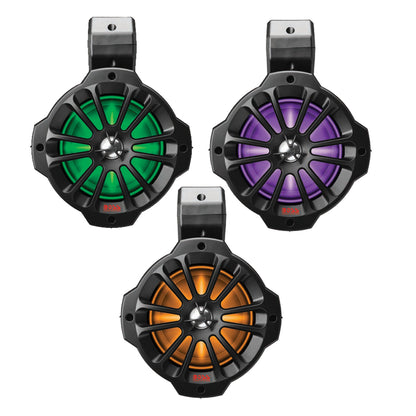 Suncoast Marine and Auto offers Boss Audio 6.5" B62RGB Amplified RGB Waketower Speakers - Matte Black - 750W [B62RGB]