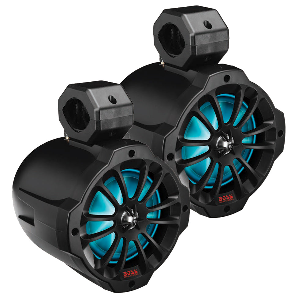 Suncoast Marine and Auto offers Boss Audio 6.5" B62RGB Amplified RGB Waketower Speakers - Matte Black - 750W [B62RGB]