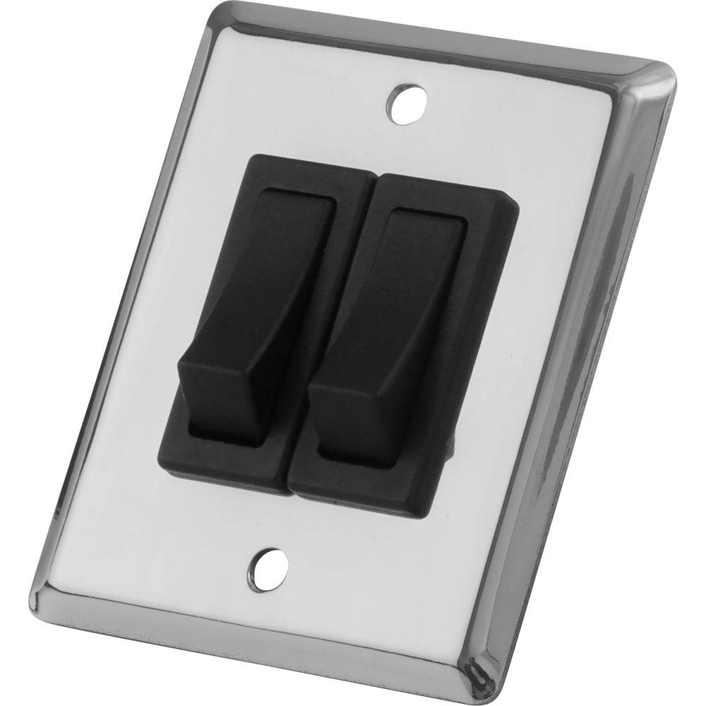 Suncoast Marine and Auto offers Sea-Dog Double Gang Wall Switch - Stainless Steel [403020-1]