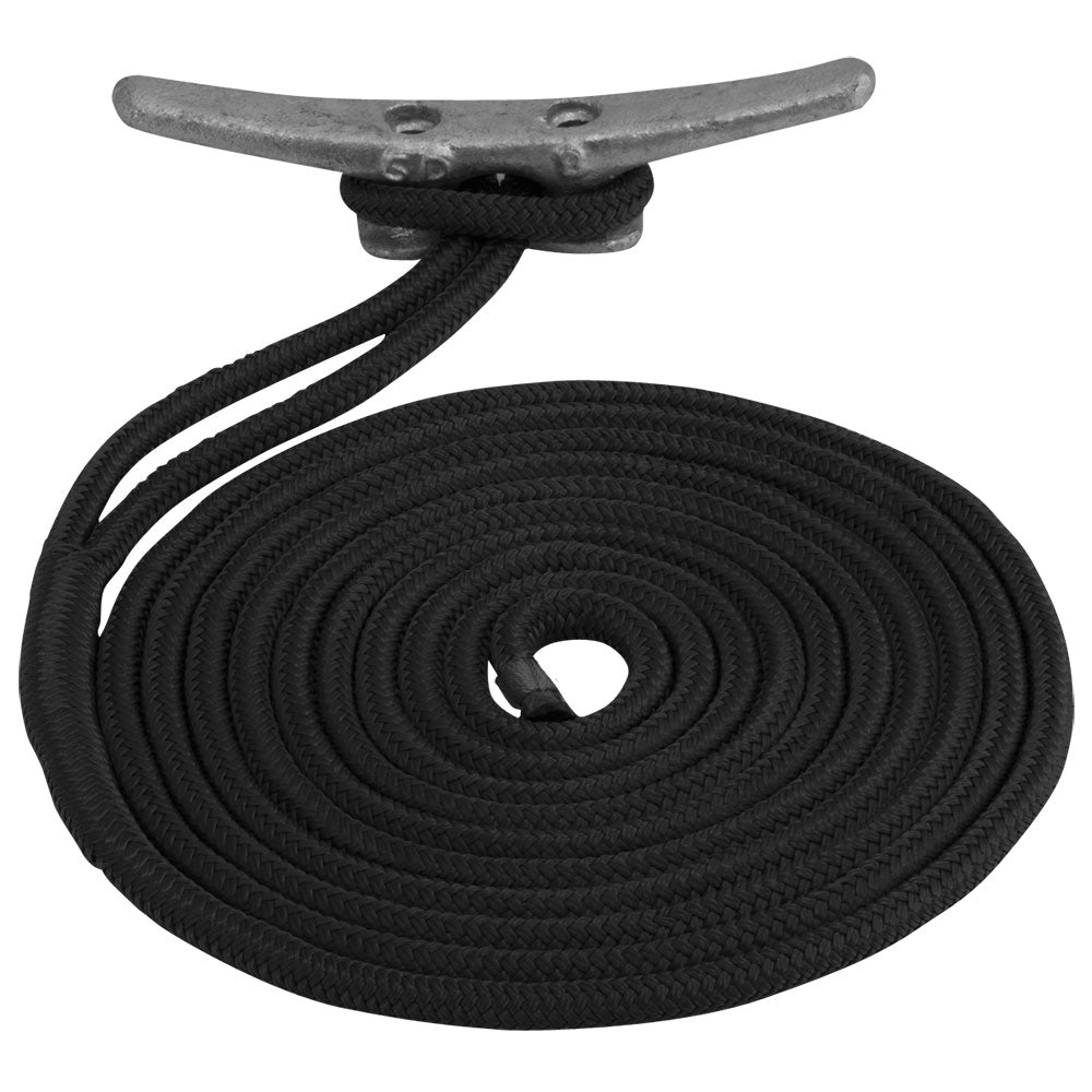 Suncoast Marine and Auto offers Sea-Dog Double Braided Nylon Dock Line - 3/8" x 10 - Black [302110010BK-1]