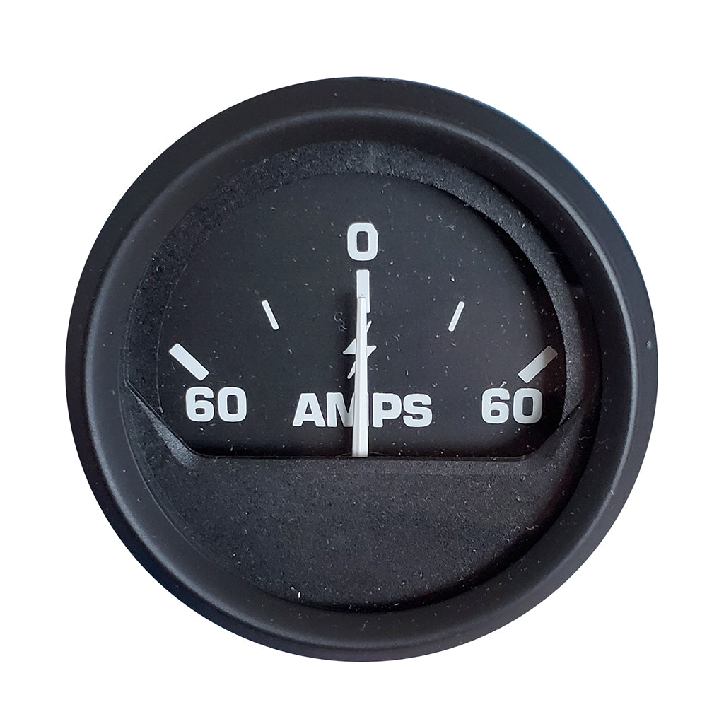 Suncoast Marine and Auto offers Faria Euro Black 2" Ammeter Gauge (60-0-60 AMP) [12822]