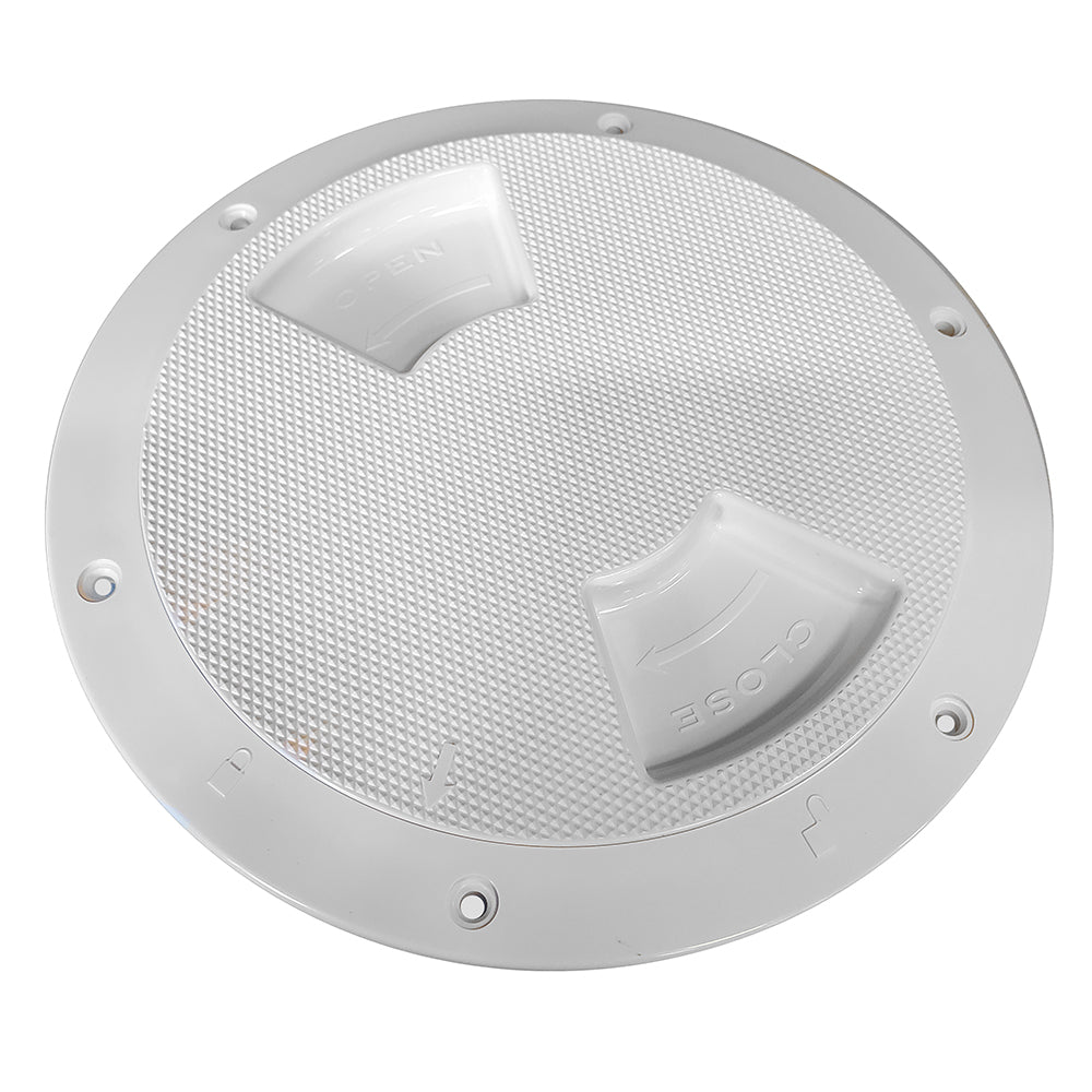 Suncoast Marine and Auto offers Sea-Dog Textured Quarter Turn Deck Plate - White - 5" [336152-1]