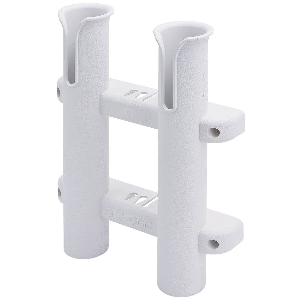 Suncoast Marine and Auto offers Sea-Dog Two Pole Side Mount Rod Storage Rack - White [325028-1]