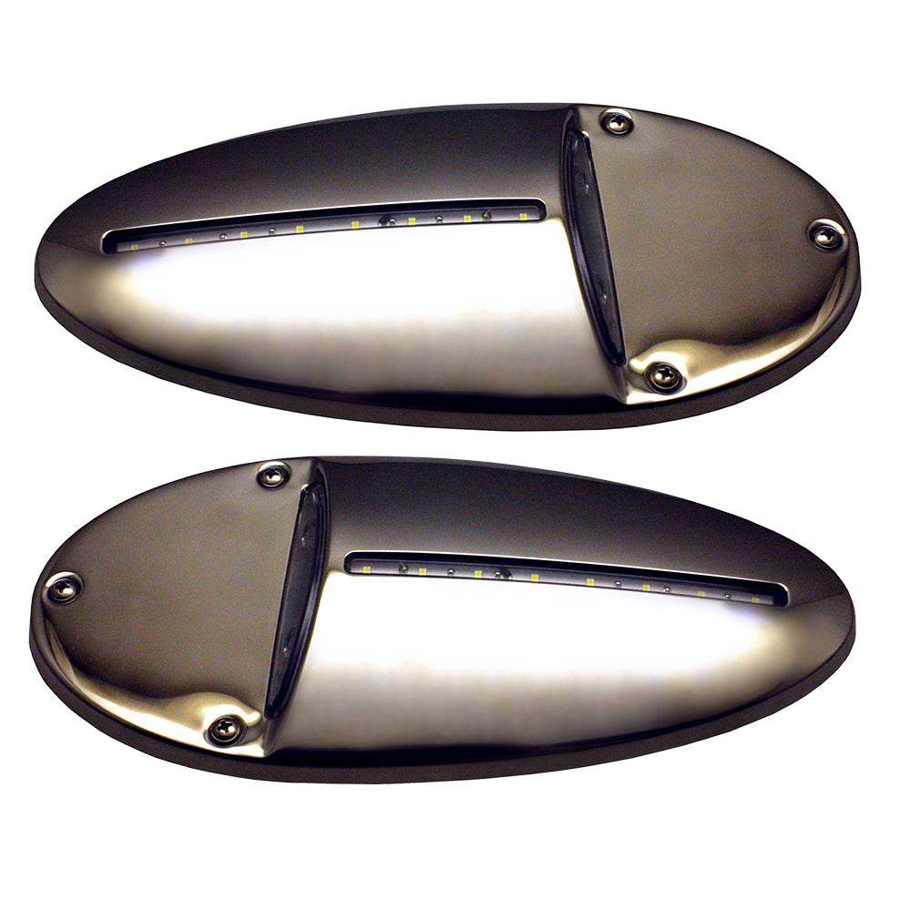 Suncoast Marine and Auto offers Innovative Lighting LED Docking Light- Mirrored Stainless Steel - Pair [585-0220-7]