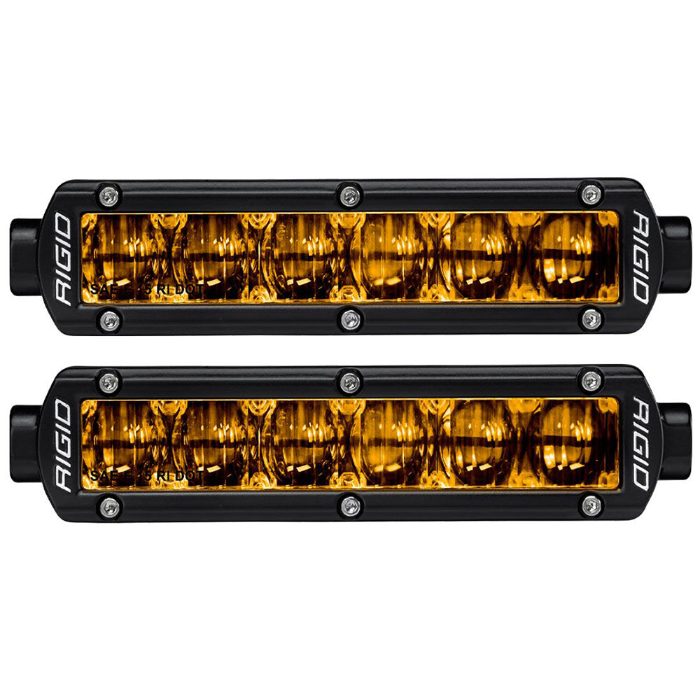 Suncoast Marine and Auto offers RIGID Industries 6" SR-Series SAE Compliant Fog Light - Black w/Yellow Light [906704]