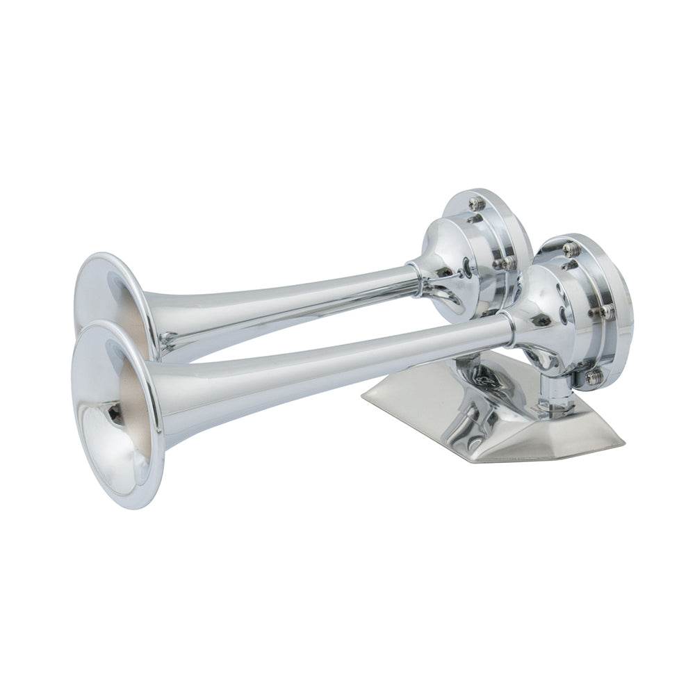 Suncoast Marine and Auto offers Marinco 12V Chrome Plated Dual Trumpet Mini Air Horn [10108]