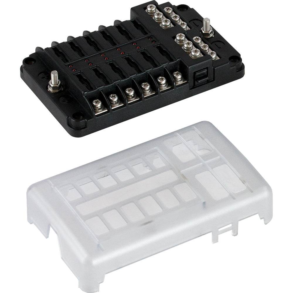 Suncoast Marine and Auto offers Sea-Dog Blade Style LED Indicator Fuse Block w/Negative Bus Bar - 12 Circuit [445188-1]