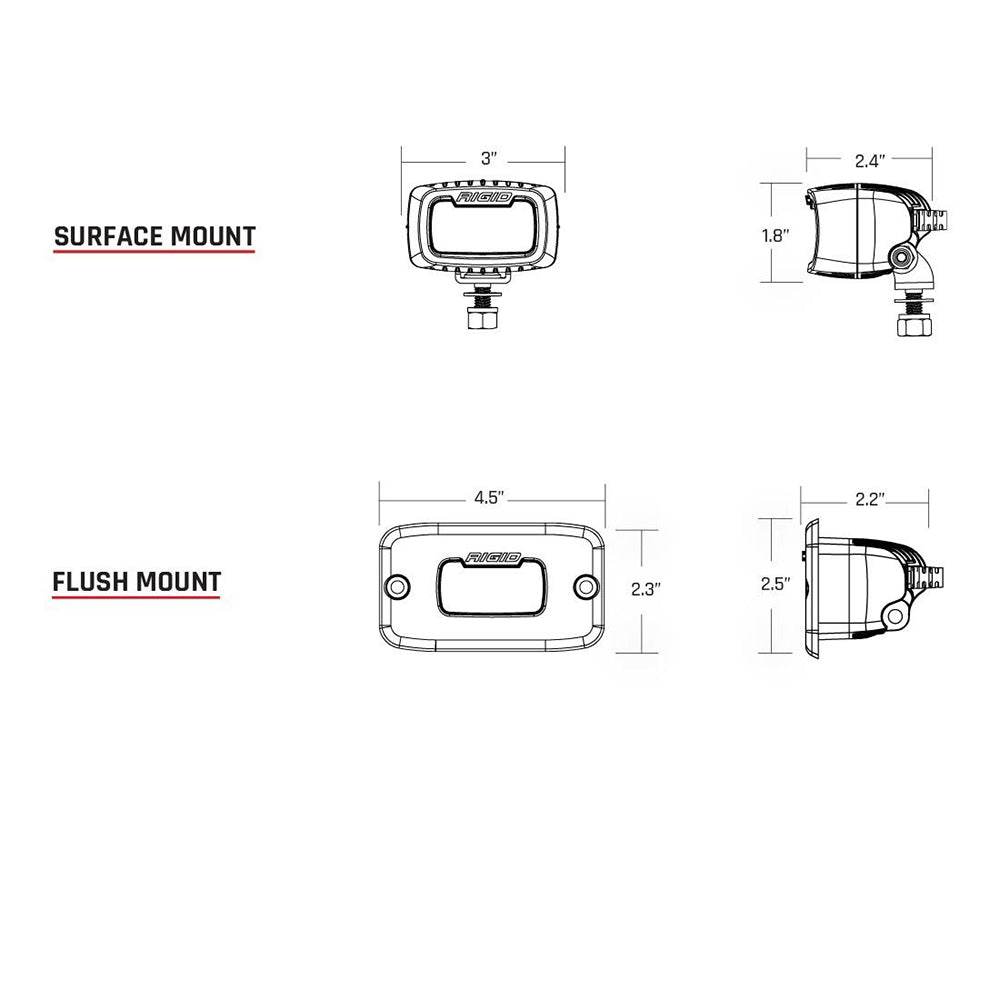 Suncoast Marine and Auto offers RIGID Industries SR-M Series Pro Spot Surface Mount - Black [902213]