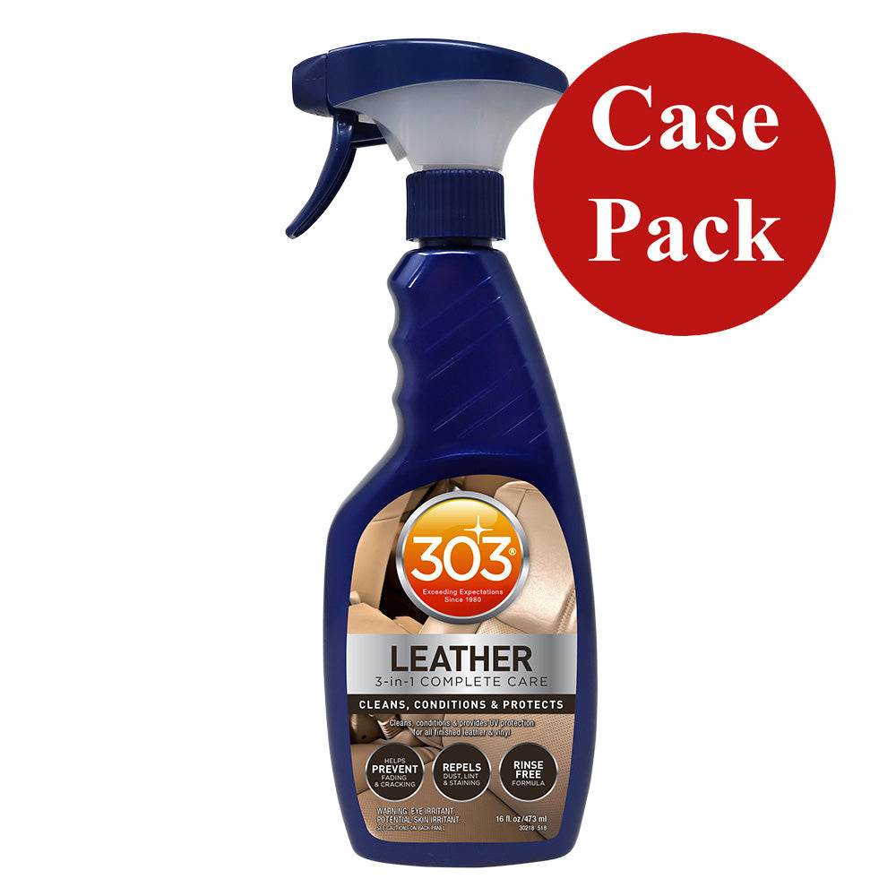 Suncoast Marine and Auto offers 303 Automotive Leather 3-In-1 Complete Care - 16oz *Case of 6* [30218CASE]