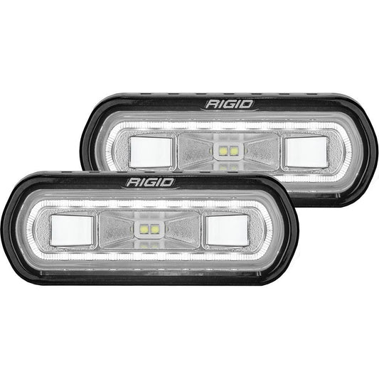 Suncoast Marine and Auto offers RIGID Industries SR-L Series Surface Mount Spreader Light - Black Housing - White Halo [53120]