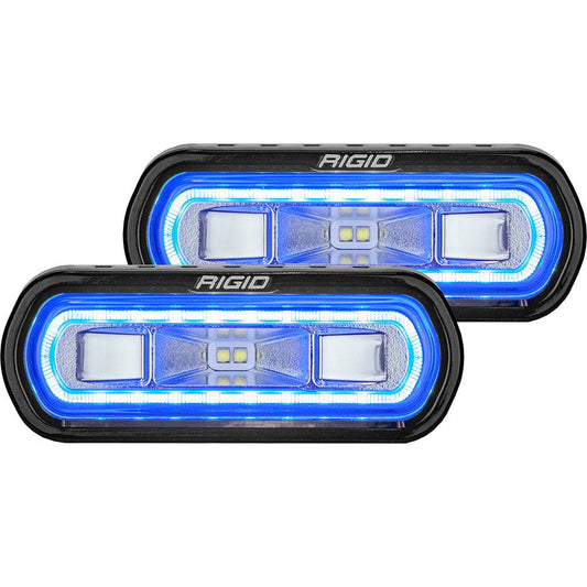 Suncoast Marine and Auto offers RIGID Industries SR-L Series Surface Mount Spreader Light - Black Housing - Blue Halo [53121]