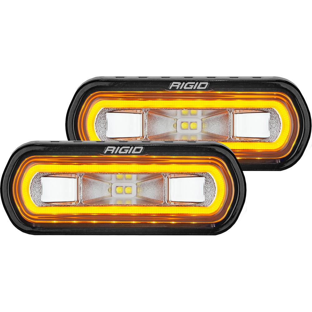 Suncoast Marine and Auto offers RIGID Industries SR-L Series Surface Mount Spreader Light - Black Housing - Amber Halo [53123]