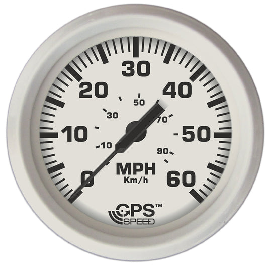 Suncoast Marine and Auto offers Faria Dress White 4" GPS Speedometer - 60 MPH [33147]