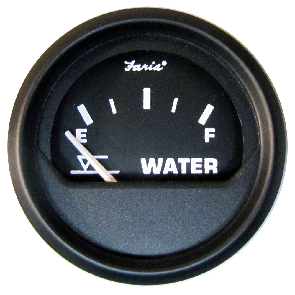 Suncoast Marine and Auto offers Faria Euro Black 2" Tank Level Gauge - Potable Water [12830]